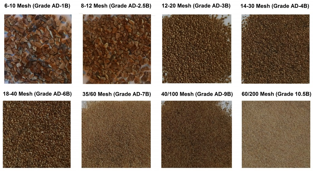 Walnut Shell Sizes Composition Materials Co.