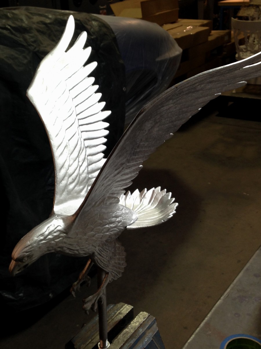 Eagle Ornament Restoration with Media Blasting | Composition Materials Co.